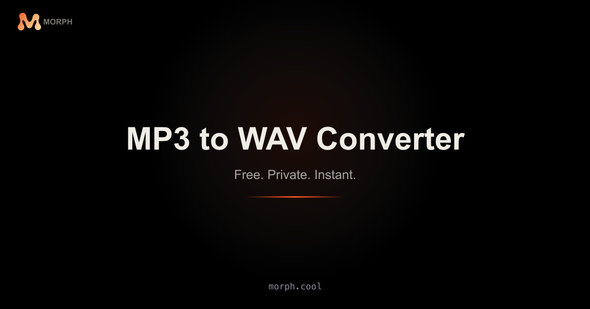 MP3 to WAV — Compressed In. Native PCM Out. | Morph
