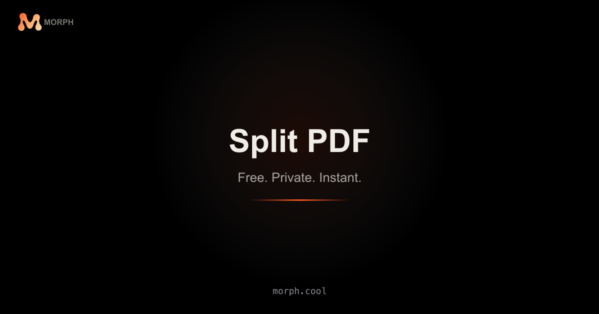 Split PDF — Page Ranges, Local | Morph